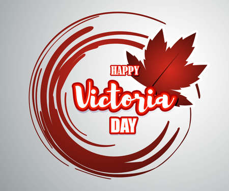 Vector illustration concept greeting of Happy Victoria Day, Canada.のイラスト素材