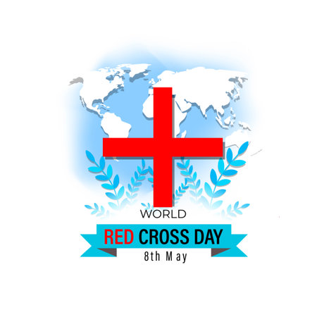 vector illustration for world red cross day-8th Mayのイラスト素材