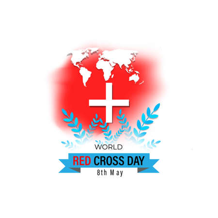 vector illustration for world red cross day-8th Mayのイラスト素材