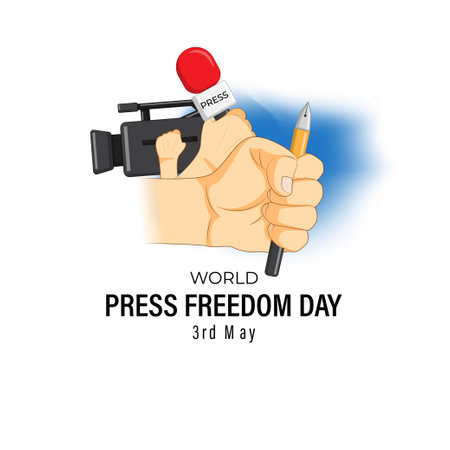 Vector illustration for world press freedom day-3rd Mayのイラスト素材