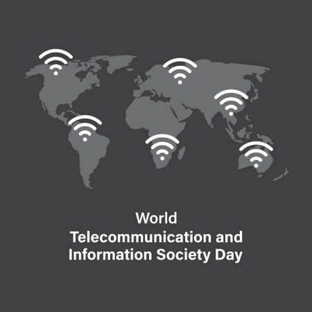 world  telecommunication and information  society dayのイラスト素材