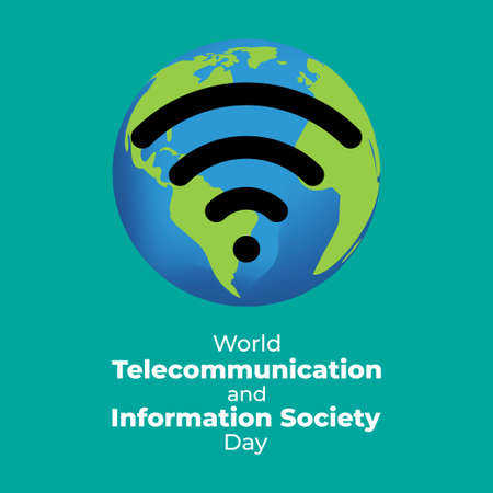 world  telecommunication and information  society dayのイラスト素材