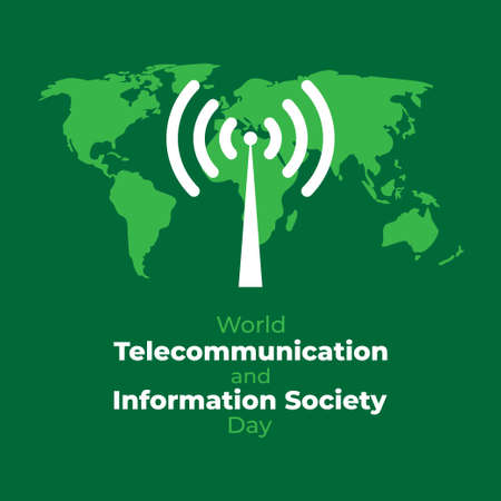 world  telecommunication and information  society dayのイラスト素材