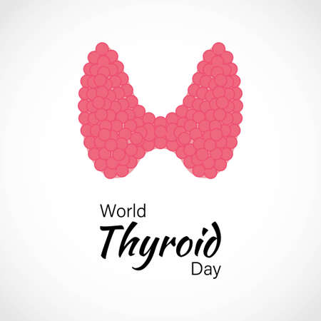 vector illustration for world thyroid dayのイラスト素材