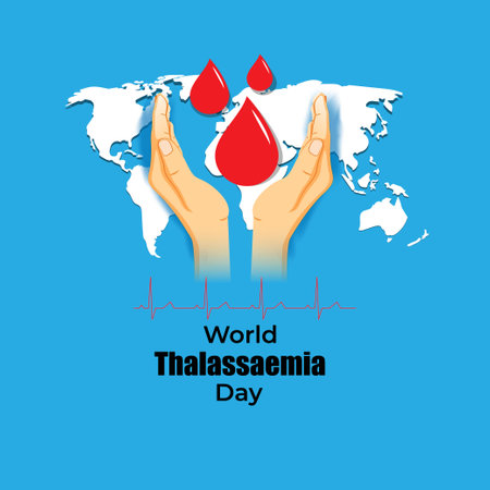 vector illustration for world Thalassemia day-8 MAYのイラスト素材