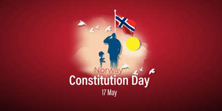 vector illustration for Norway constitution day-17 Mayのイラスト素材