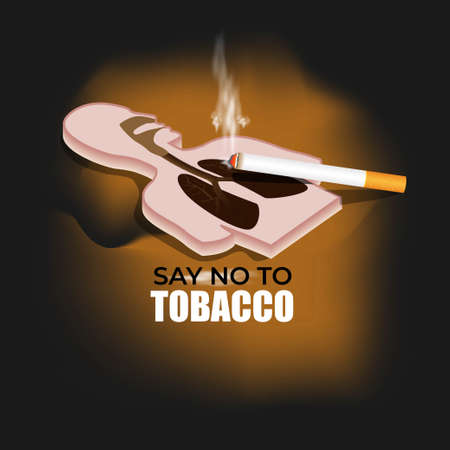 Vector illustration concept for World no tobacco day, 31 mayのイラスト素材