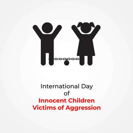 vector illustration for international day of innocent children victims of aggressionのイラスト素材