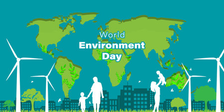 vector illustration for world environment day-5 juneのイラスト素材