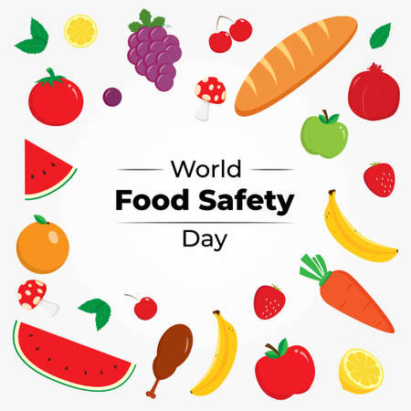 vector illustration for world food safety dayのイラスト素材