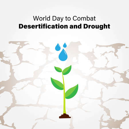 world day to combat desertification and drought, vector illustrationのイラスト素材