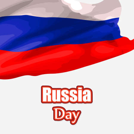 vector illustration for happy Russia day-12 June, also knows as happy independence day.のイラスト素材
