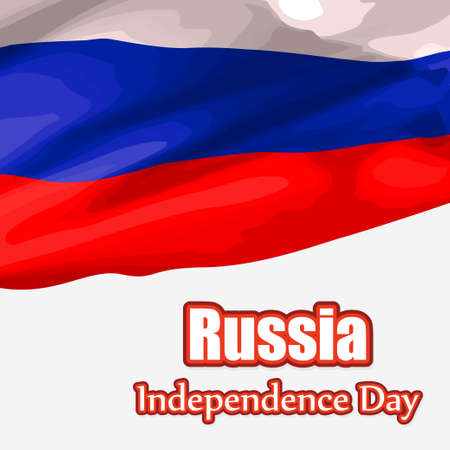 vector illustration for happy Russia day-12 June, also knows as happy independence day.のイラスト素材