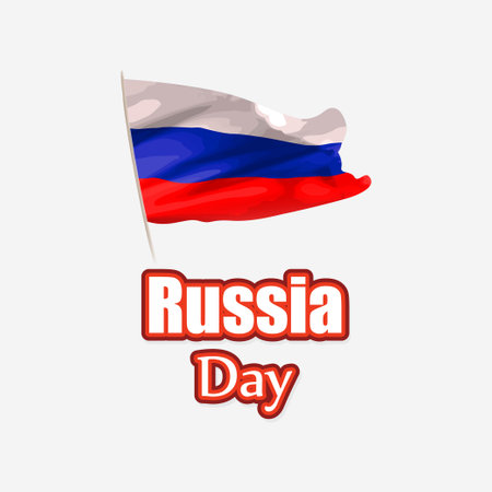 vector illustration for happy Russia day-12 June, also knows as happy independence day.のイラスト素材