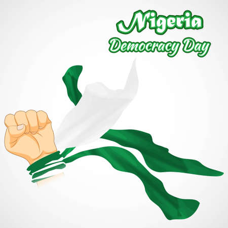 vector illustration for happy Nigeria independence dayのイラスト素材