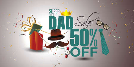 vector illustration for happy Fathers dayのイラスト素材