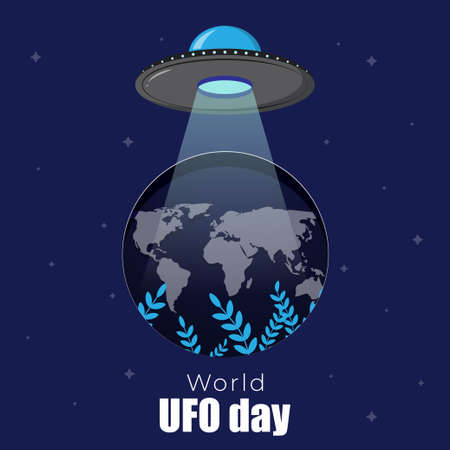 vector illustration for world ufo dayのイラスト素材
