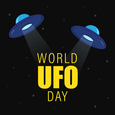 vector illustration for world ufo dayのイラスト素材