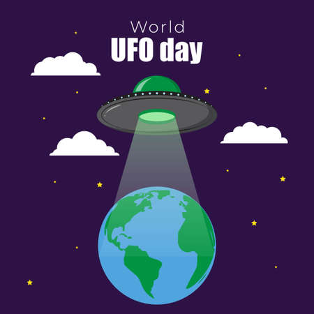 vector illustration for world ufo dayのイラスト素材