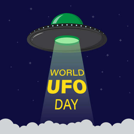 vector illustration for world ufo dayのイラスト素材