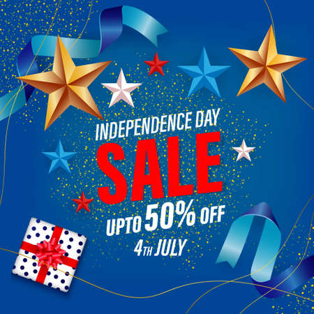vector illustration for US independence sale banner-4thJulyのイラスト素材
