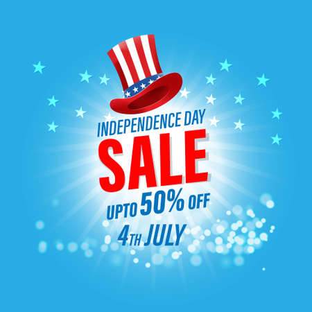 vector illustration for US independence sale banner-4thJulyのイラスト素材