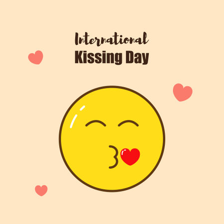 vector illustration for international kissing dayのイラスト素材