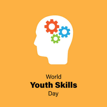 vector illustration for world youth skills dayのイラスト素材