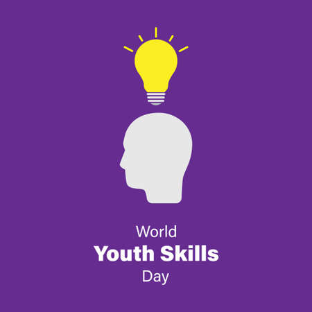 vector illustration for world youth skills dayのイラスト素材