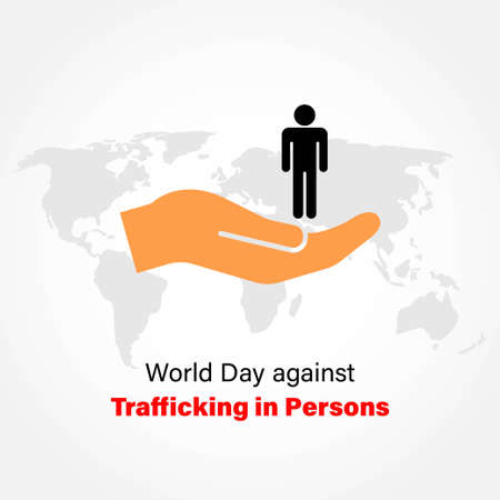 vector illustration for world day against trafficking's in personのイラスト素材