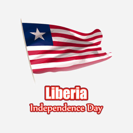 vector illustration for Liberian independence  dayのイラスト素材
