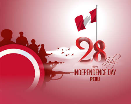 vector illustration for Peru independence dayのイラスト素材