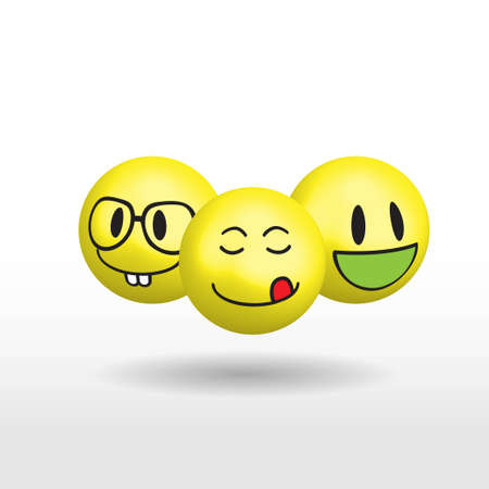 vector illustration for Feedback Emoticon Smile Set.のイラスト素材