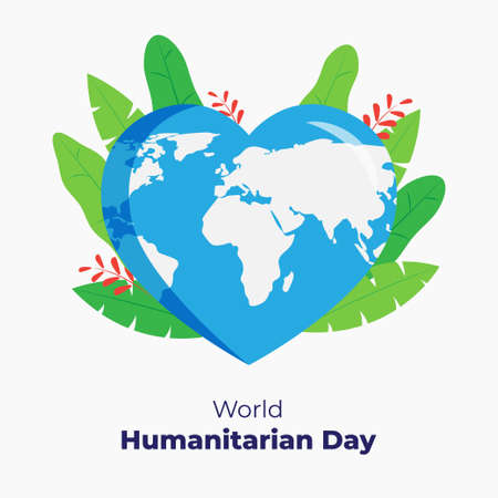 vector illustration for world humanitarian dayのイラスト素材