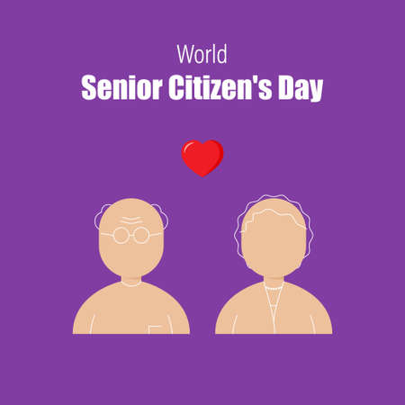 vector illustration for world senior citizens dayのイラスト素材