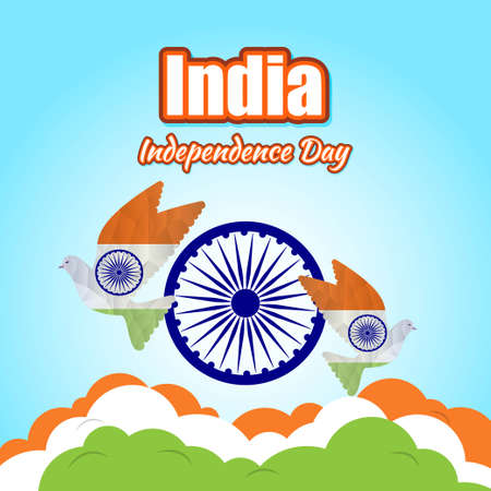 vector illustration for Indian independence day-15 augustのイラスト素材