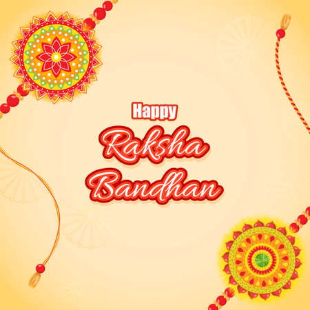 Vector illustration for Indian festival Raksha Bandhan means the thread of love bond.のイラスト素材