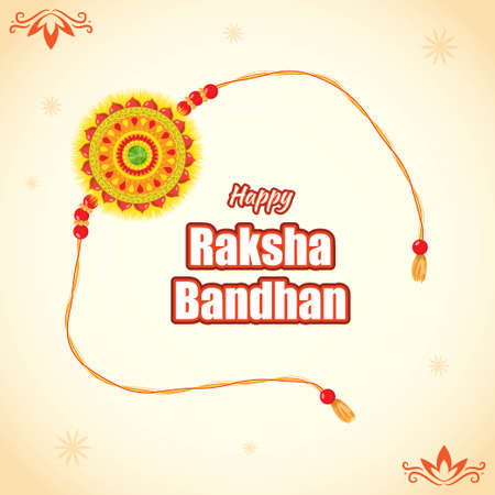 Vector illustration for Indian festival Raksha Bandhan means the thread of love bond.のイラスト素材