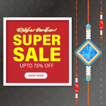 Vector illustration for Indian festival Raksha Bandhan sale bannerのイラスト素材