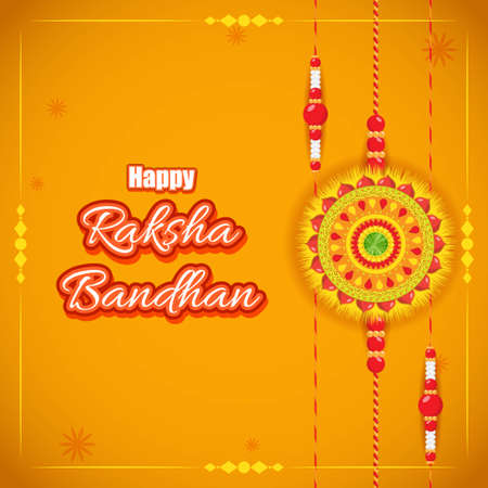 Vector illustration for Indian festival Raksha Bandhan means the thread of love bond.のイラスト素材