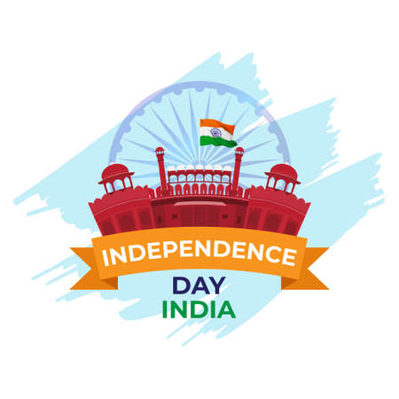 vector illustration for Indian independence day-15 august