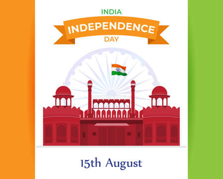 vector illustration for Indian independence day-15 august