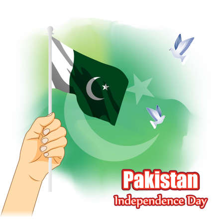 vector illustration for happy Pakistan independence day -14 august