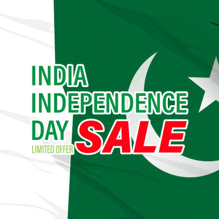 vector illustration for Pakistan independence day sale banner