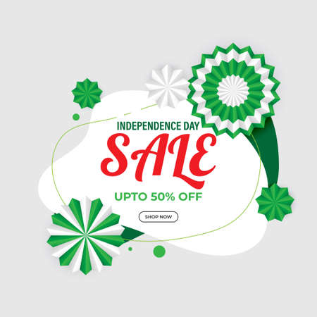 vector illustration for Pakistan independence day sale bannerのイラスト素材