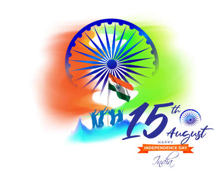 vector illustration for Indian independence day -15th august