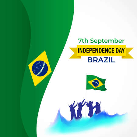 vector illustration for happy independence day of brazil-7sepetemberのイラスト素材