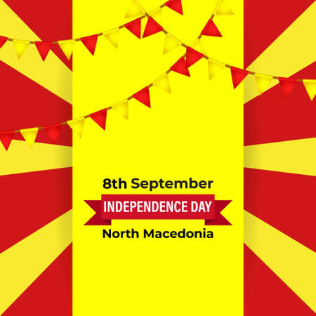 vector illustration for happy independence day Mnacedonia-10 Septemberのイラスト素材