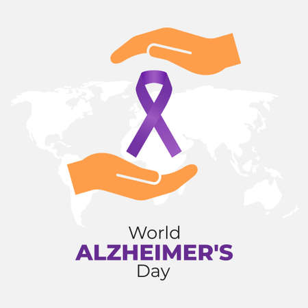 vector illustration for world Alzheimers day.のイラスト素材