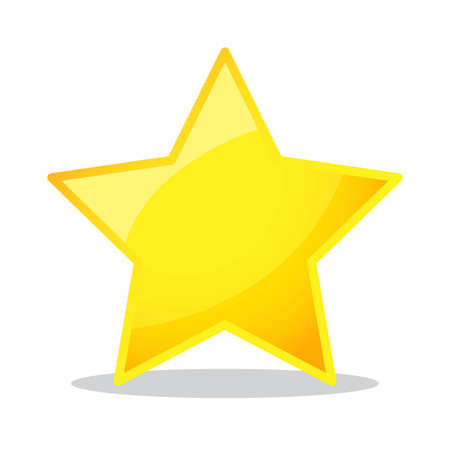 Yellow star in 2d vector logo.のイラスト素材
